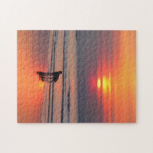 Irish Setter op Sunset on Irish Zee Puzzle Legpuzzel (Horizontaal)