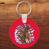 Irish Setter Patriot Sleutelhanger (Achterkant)