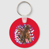 Irish Setter Patriot Sleutelhanger (Achterkant)