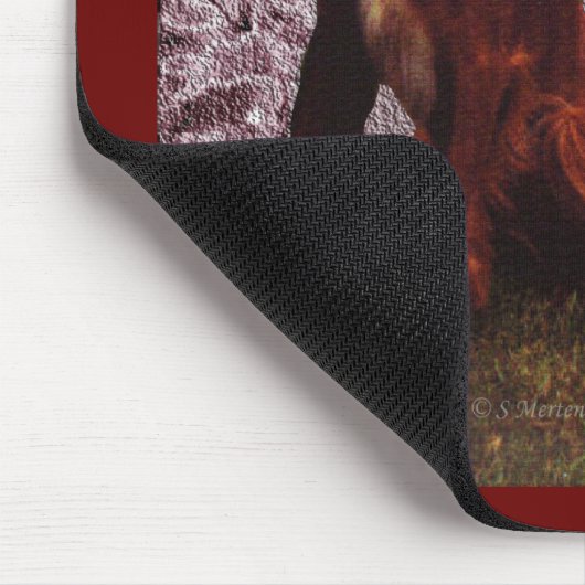 Irish Setter & Patterned Concrete Wall Mousepad Muismat (Hoek)