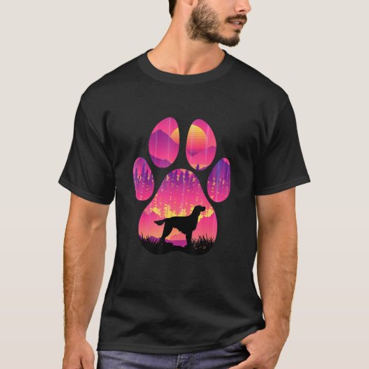 Irish Setter Paw mam Dad Dog Women Mannen T-shirt (Voorkant)