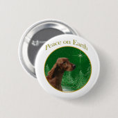Irish Setter Peace Ronde Button 5,7 Cm (Voorkant /achterkant)