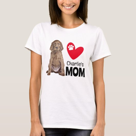Irish Setter Personalized Ma T-Shirt (Voorkant)