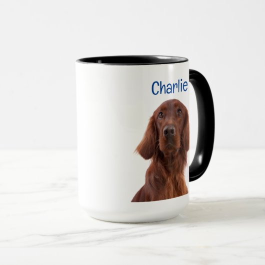Irish Setter Personalized Two-Sided Mok (Voorkant rechts)