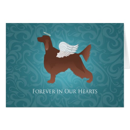 Irish Setter Pet Memorial Angel Dog (Voorkant Horizontaal)