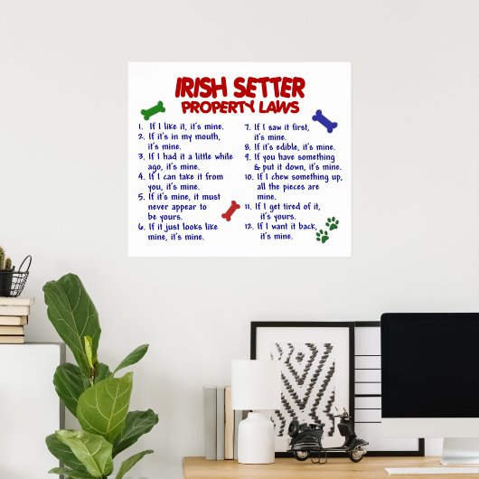 IRISH SETTER PL2 POSTER (Thuiskantoor)