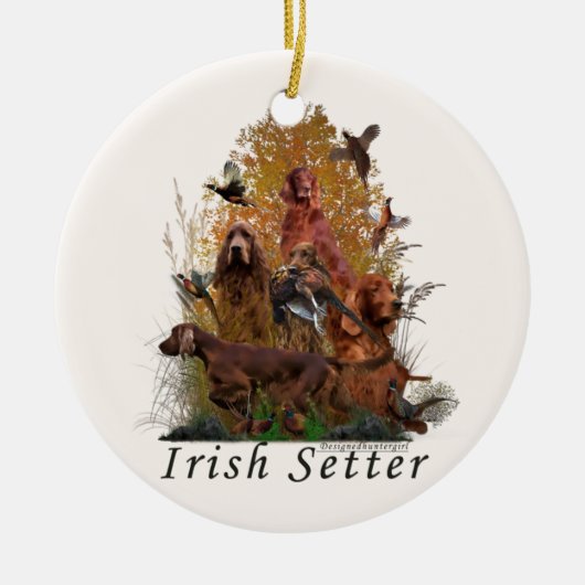 Irish Setter Poster Fleece Blanket Ornament (Voorkant)