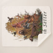 Irish Setter Poster Fleece Deken (Voorkant (horizontaal))