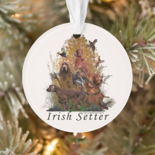 Irish Setter Poster Fleece Deken Ornament