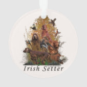 Irish Setter Poster Fleece Deken Ornament (achterkant)