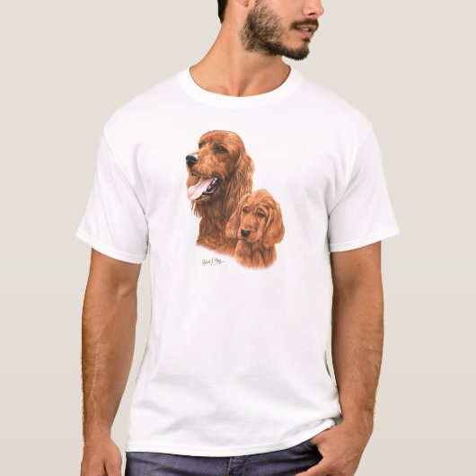 Irish Setter & Pup T-shirt (Voorkant)