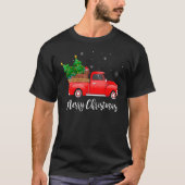Irish Setter Red Truck - kerstboom - mas hond T-shirt (Voorkant)