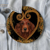 IRISH SETTER RONDE BUTTON 6,0 CM (In situ)