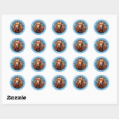 Irish Setter Ronde Stickers (Vel)