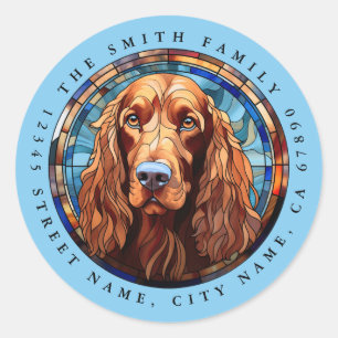 Irish Setter Ronde Stickers