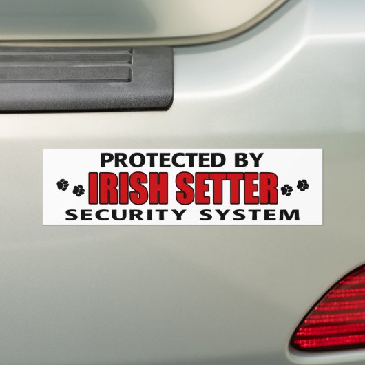 Irish Setter Security Bumpersticker (Op auto)