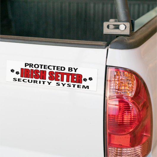 Irish Setter Security Bumpersticker (Op Truck)