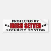 Irish Setter Security Bumpersticker (Voorkant)