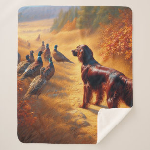 Irish Setter Sherpa Deken