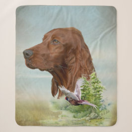 Irish Setter Sherpa Deken