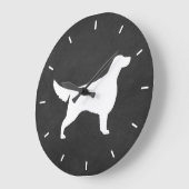Irish Setter Silhouette Grote Klok (Hoek)