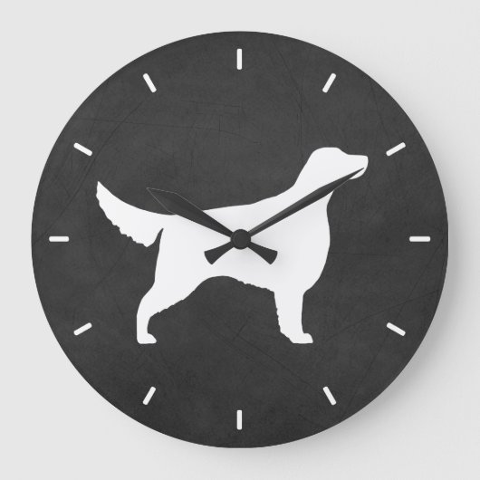 Irish Setter Silhouette Grote Klok (Voorkant)
