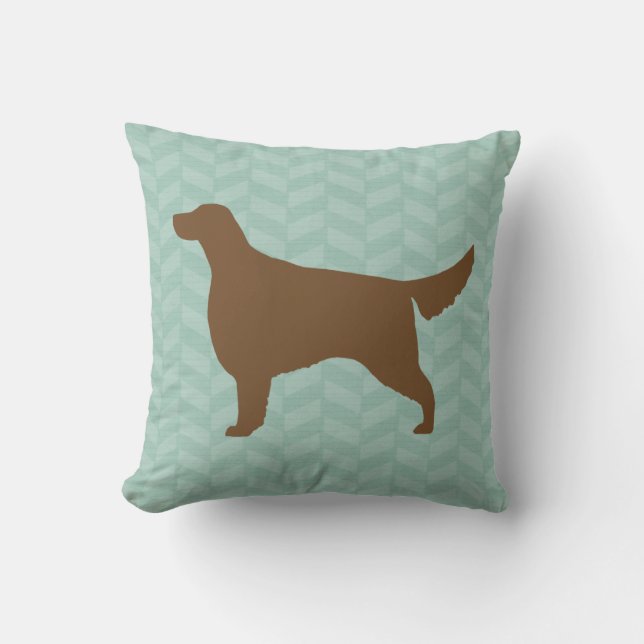 Irish Setter Silhouette Kussen (Voorkant)
