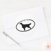 Irish Setter Silhouette Zwart Sticker (Envelop)