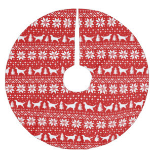 Irish Setter Silhouettes kerstpatroonrood Kerstboom Rok