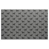 Irish Setter Silhouettes Pattern Black and Grey Stof (Fat Quarter)