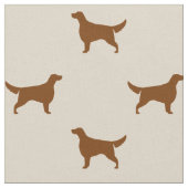 Irish Setter Silhouettes Pattern | Hondenras Stof (Close Up)