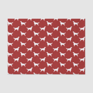 Irish Setter Silhouettes Pattern Red Tissuepapier