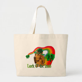 Irish Setter St Patricks Grote Tote Bag