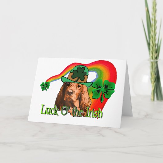 Irish Setter St. Patricks Kaart (Voorkant)