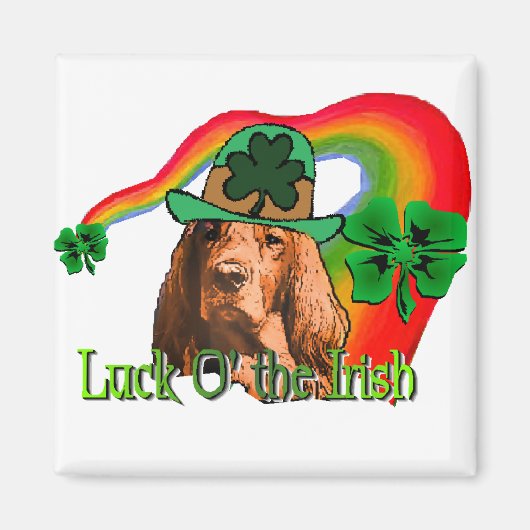 Irish Setter St. Patricks Magneet (Voorkant)