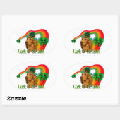 Irish Setter St Patricks Ovale Sticker (Vel)