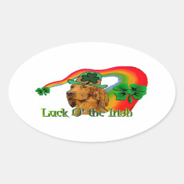 Irish Setter St Patricks Ovale Sticker