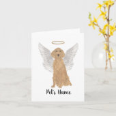 Irish Setter Sympathy Memorial Kaart (Gele Bloem)