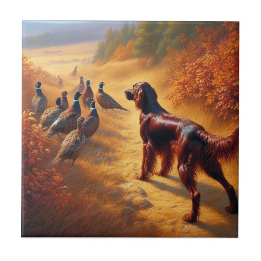 Irish Setter Tegeltje (Voorkant)