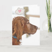 Irish Setter Thinking of You Kaart (Voorkant)