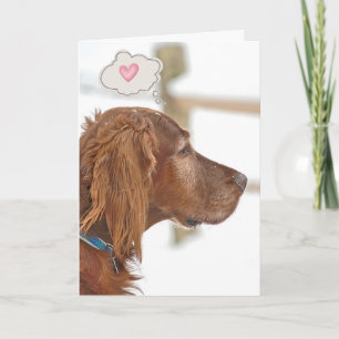 Irish Setter Thinking of You Kaart
