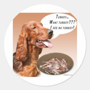 Irish Setter Turkije Ronde Sticker