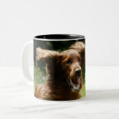 Irish Setter Tweekleurige Koffiemok (Voorkant links)