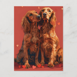 Irish Setter Valentijnsdag Briefkaart