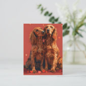 Irish Setter Valentijnsdag Briefkaart (Staand voorkant)