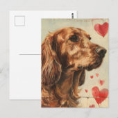 Irish setter  Valentijnsdag Briefkaart (Voorkant / Achterkant)