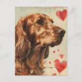 Irish setter  Valentijnsdag Briefkaart (Voorkant)