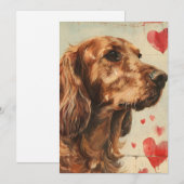 Irish setter  Valentijnsdag Feestdagenkaart (Voorkant / Achterkant)