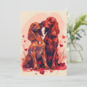 Irish Setter Valentijnsdag Feestdagenkaart (Staand voorkant)