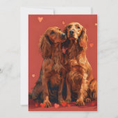 Irish Setter Valentijnsdag Feestdagenkaart (Voorkant)